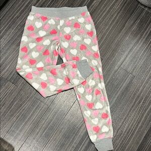 Heart Patterned Fleece Pajama Pants
